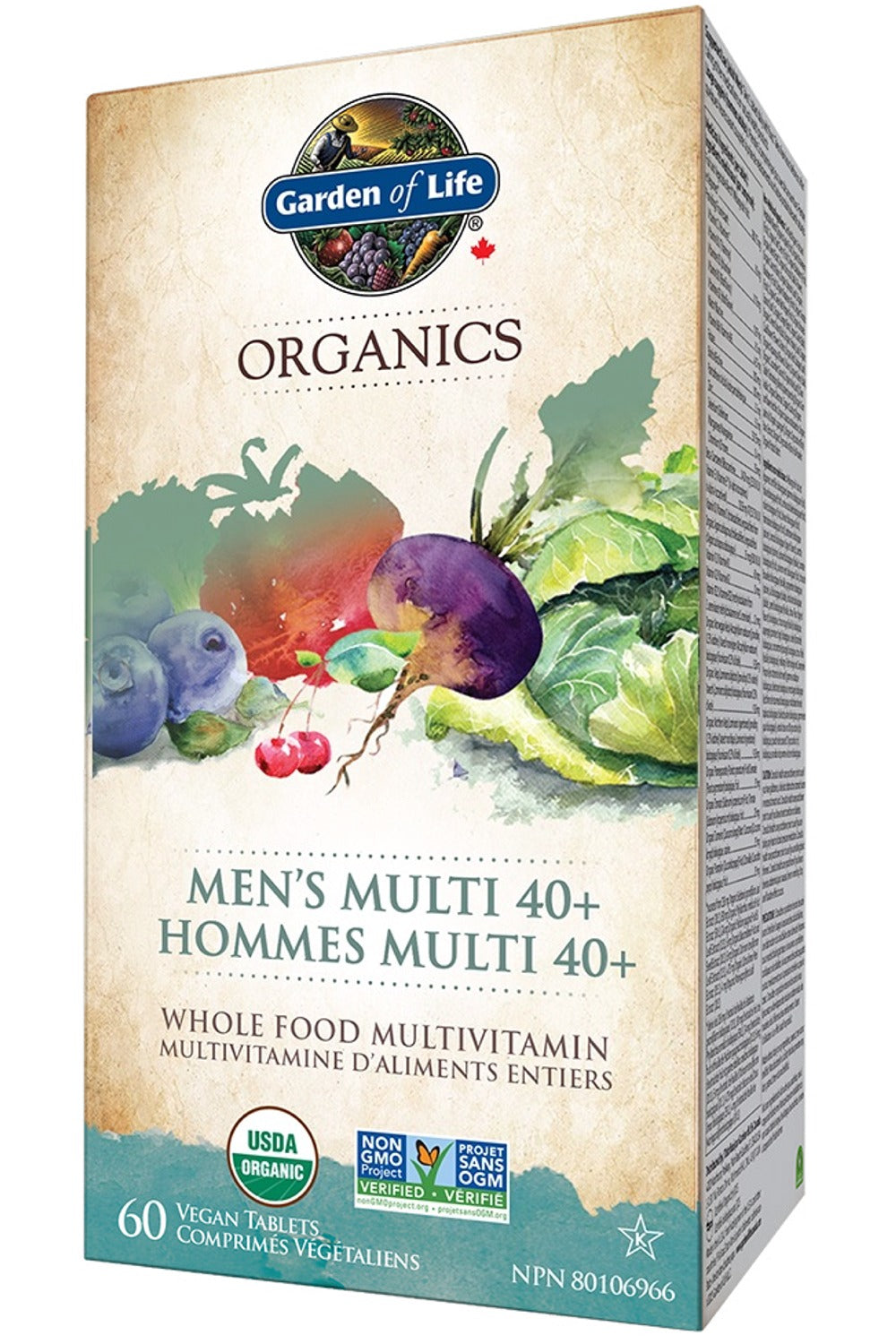 GARDEN OF LIFE ORGANICS Multivitamin - Men‚Äôs Multi 40+ (60 v-Tabs)